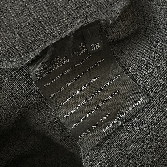 Prada Authenticated Charcoal Gray Wool Zip Up Jacket Coat **Sz 38/US Sz 2**🌺🌺 - Picture 7 of 7